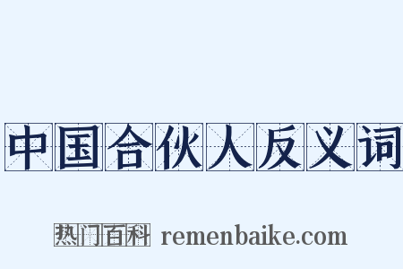 中国合伙人反义词是什么意思的图片